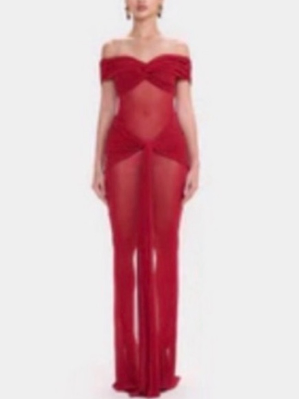 Bandeau Maxi Dress - Red